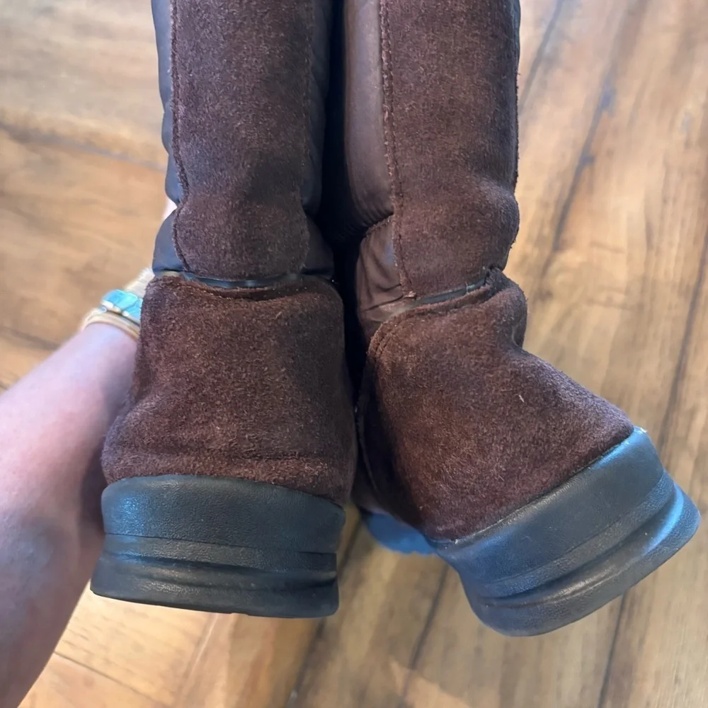 Land’s End Women’s Commuter Brown Suede Winter Boots, size 7.5,Snow Cold Weather